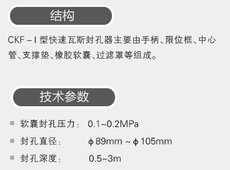 CKF-I型快速瓦（wǎ）斯封孔（kǒng）器1